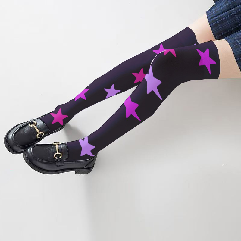 Fashion Thigh High Stockings Star Pattern Over-Knee Socks
